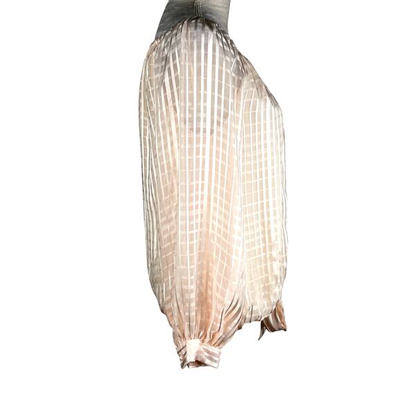 Vince Camuto Peach Balloon Hem Blouse Top Medium Romance OS - Picture 11 of 13